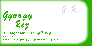 gyorgy riz business card